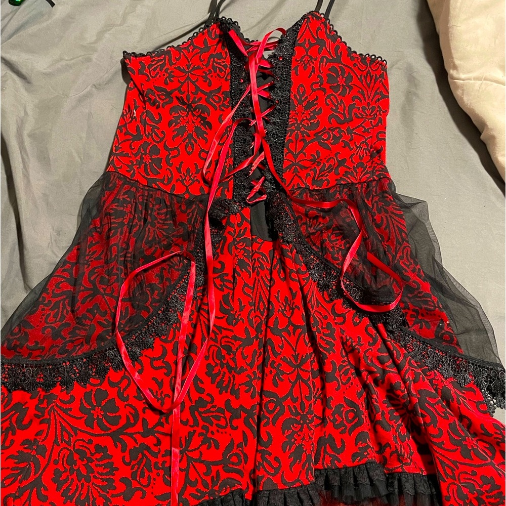 Corset style asymmetrical dress